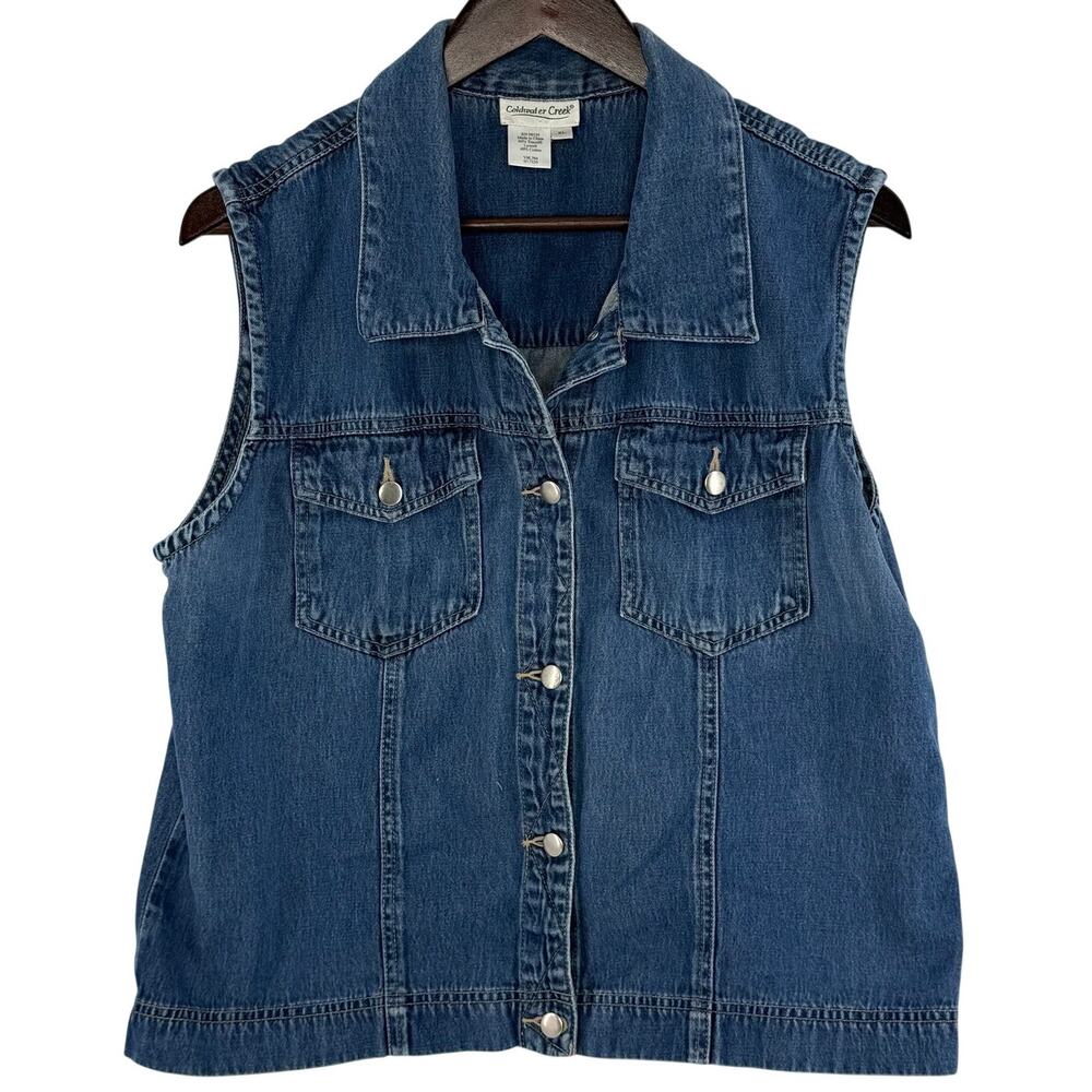 Coldwater Creek Soft Denim Vest XL